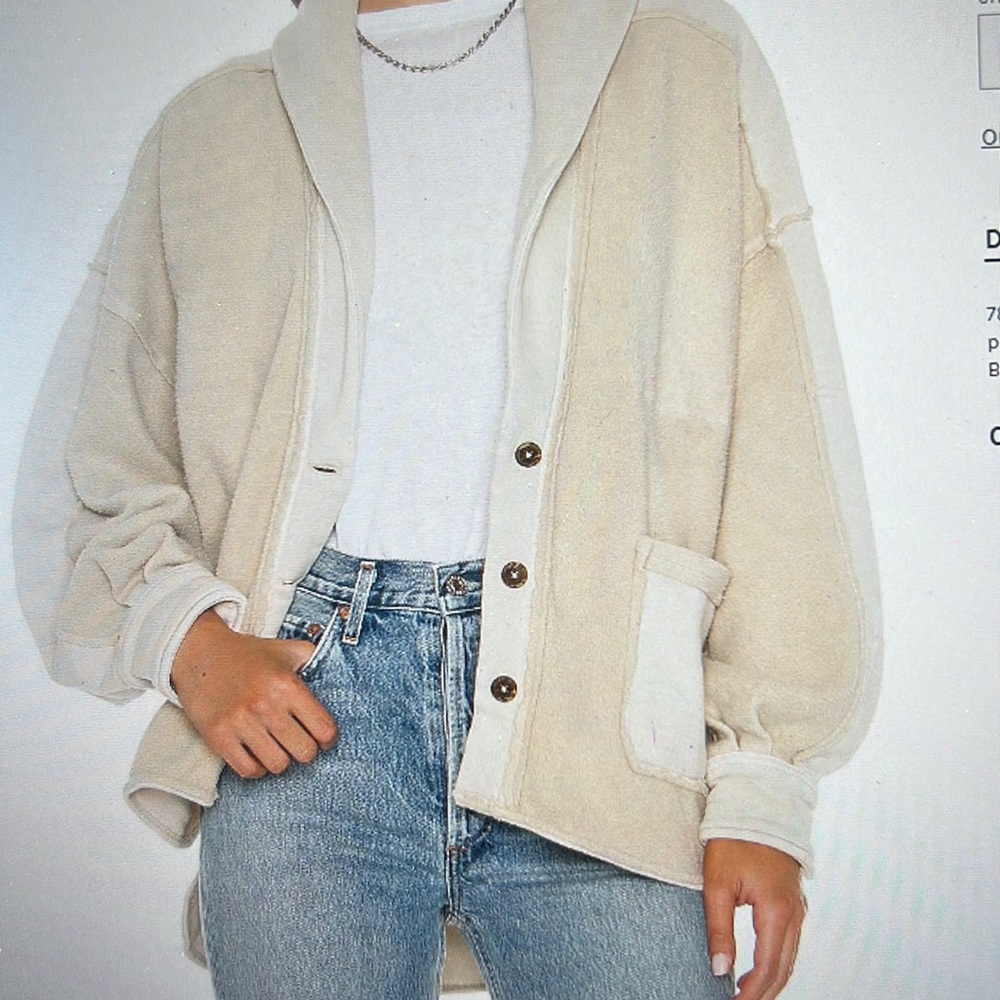 Free People Jordan Jacket Washed Muslin Size Medium